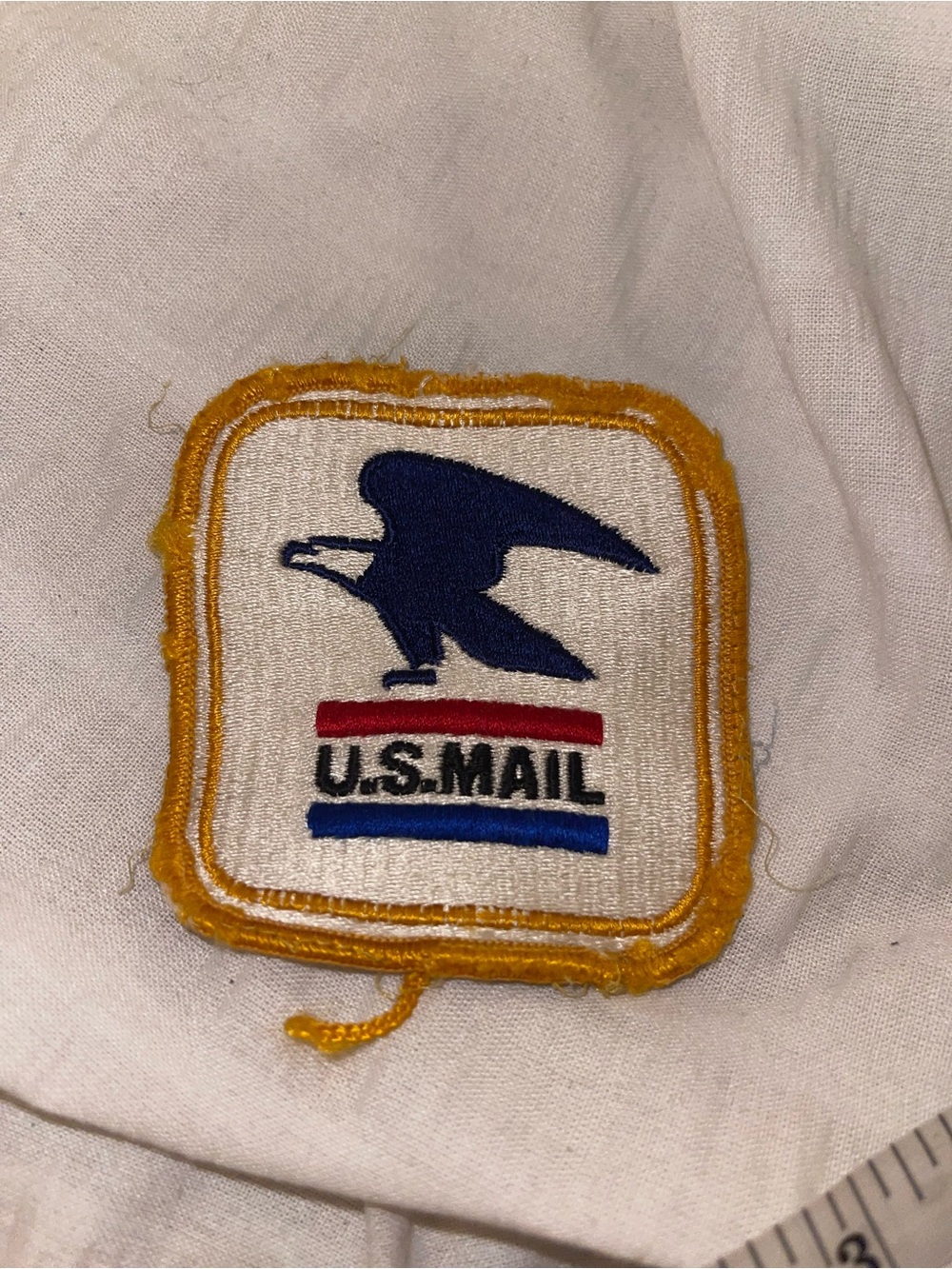 U.S. Mail Eagle Embroidered Patch - White, Gold, Black, Red, Blue USPS